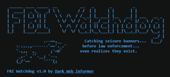 DarkWebInformer's tweet image. 💡FBI Watchdog: An OSINT tool that monitors domain seizures and DNS record changes in real time, alerting users to law enforcement takedowns and other DNS modifications.

github.com/DarkWebInforme…

Also, everyone is going to ask the same question... is this AI generated? There is…