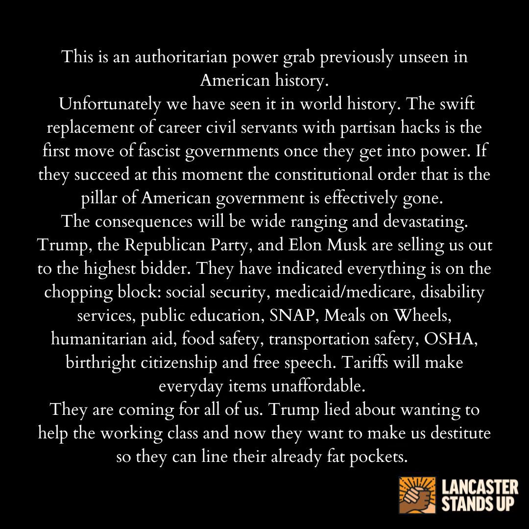 lancstandsup's tweet image. A Statement from Lancaster Stands Up: A Corporate Coup is happening.
Call Smucker’s office and tell him he is selling out his constituents,
(717)393-0667.