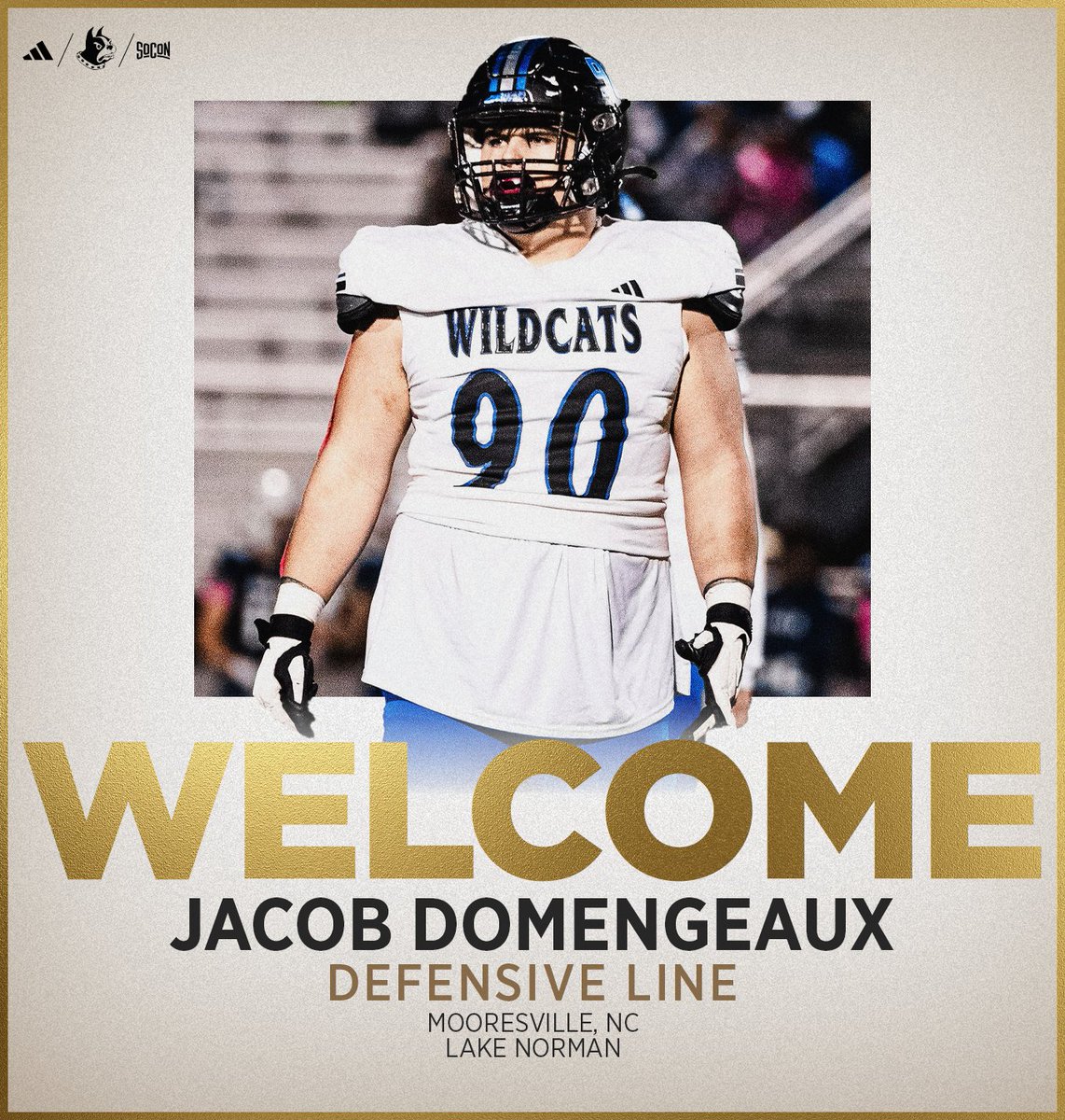 Another one for the defensive line as we are excited to welcome Jacob Domengeaux from Mooresville, N.C. to Wofford!