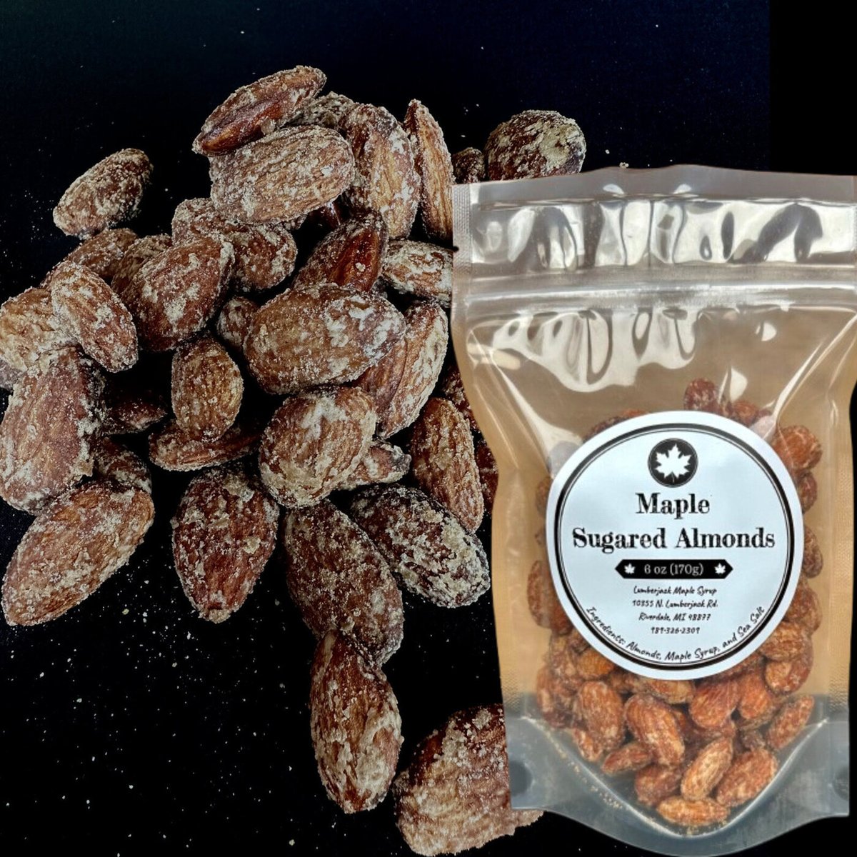 michigan_made's tweet photo. New product alert - made in Riverdale, MI USA! Maple Sugared Almonds feature roasted whole almonds coated with maple sugar for that sweet tooth craving. https://t.co/af350W7c2B https://t.co/exdWyCie5K