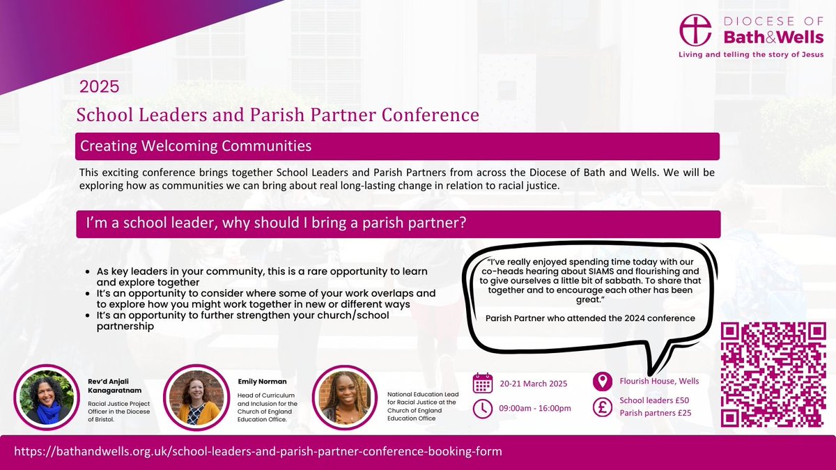 Education - Diocese of Bath and Wells (@educationbw) on Twitter photo 6 weeks until our School Leaders and Parish Partner conference here in <a href="/BathWells/">Diocese of Bath & Wells</a>
Do get yourself booked in as we hope to see you there...
bathandwells.org.uk/news/school-le… 6 weeks until our School Leaders and Parish Partner conference here in <a href="/BathWells/">Diocese of Bath & Wells</a>
Do get yourself booked in as we hope to see you there...
bathandwells.org.uk/news/school-le…