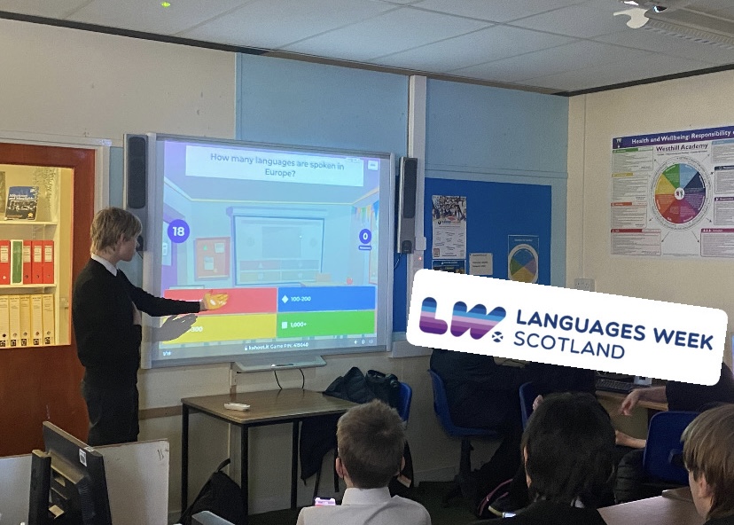 A great turn out today at our Language Quiz! Thank you to our fabulous language ambassadors for hosting and well done to our winner in 2E🥳#ScotlandLovesLanguages