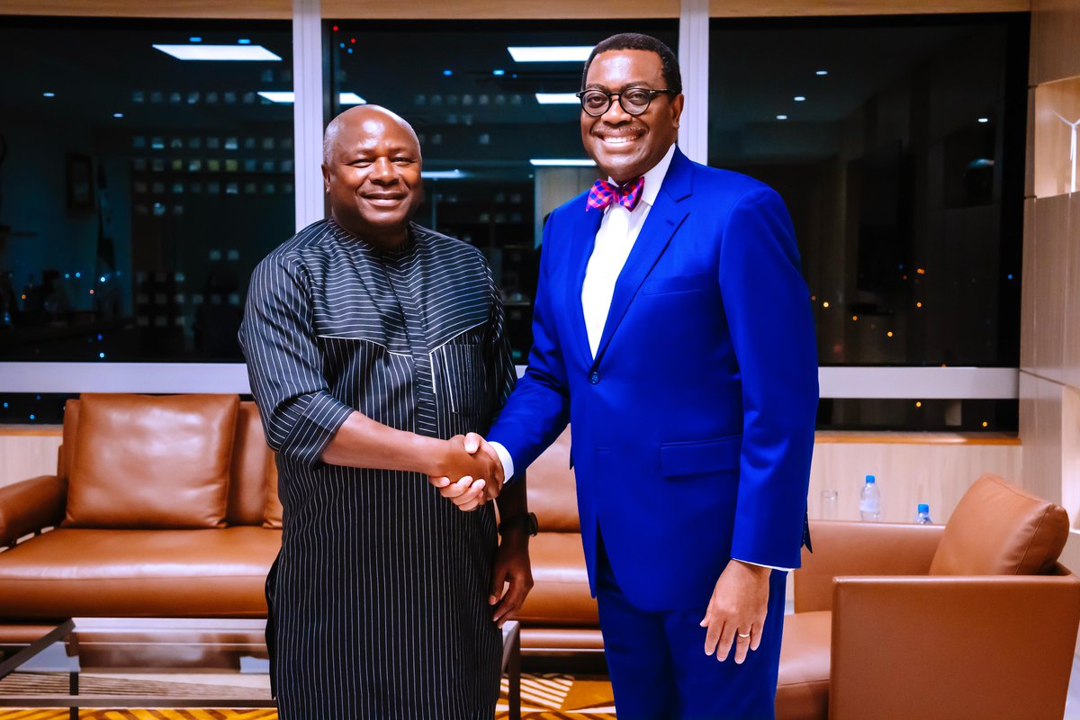 Nteranya Sanginga (@nteranyas) on Twitter photo It was a pleasure to meet and discuss with my friend and brother, Dr Akinwumi Adesina, President of the <a href="/AfDB_Group/">African Development Bank Group</a> , on agricultural transformation and business empowerment for youth in the DRC, Nigeria, and across Africa. <a href="/akin_adesina/">Akinwumi A. Adesina</a> It was a pleasure to meet and discuss with my friend and brother, Dr Akinwumi Adesina, President of the <a href="/AfDB_Group/">African Development Bank Group</a> , on agricultural transformation and business empowerment for youth in the DRC, Nigeria, and across Africa. <a href="/akin_adesina/">Akinwumi A. Adesina</a>