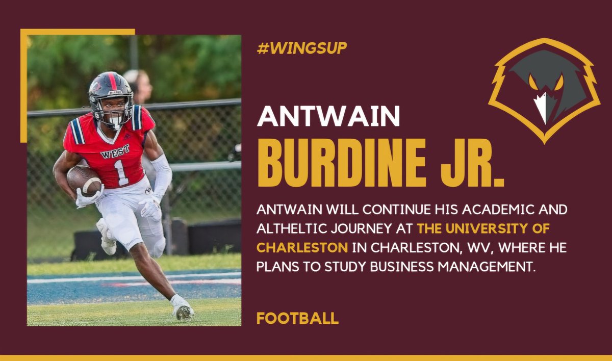 Lamar Brown (@lamarbrown15) on Twitter photo Congrats to <a href="/AntwainBurdine1/">Antwain Burdine Jr.</a> on signing with the University of Charleston. We are very proud of him. Can't wait to see what the future holds for him. #3300rebelpride #marblecity #onewwest Congrats to <a href="/AntwainBurdine1/">Antwain Burdine Jr.</a> on signing with the University of Charleston. We are very proud of him. Can't wait to see what the future holds for him. #3300rebelpride #marblecity #onewwest