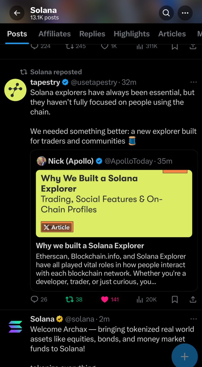 MarcellxMarcell's tweet photo. Yo, @solana just rt @usetapestry post and they posted the CA 🤓 https://t.co/rCI6bsnMIi