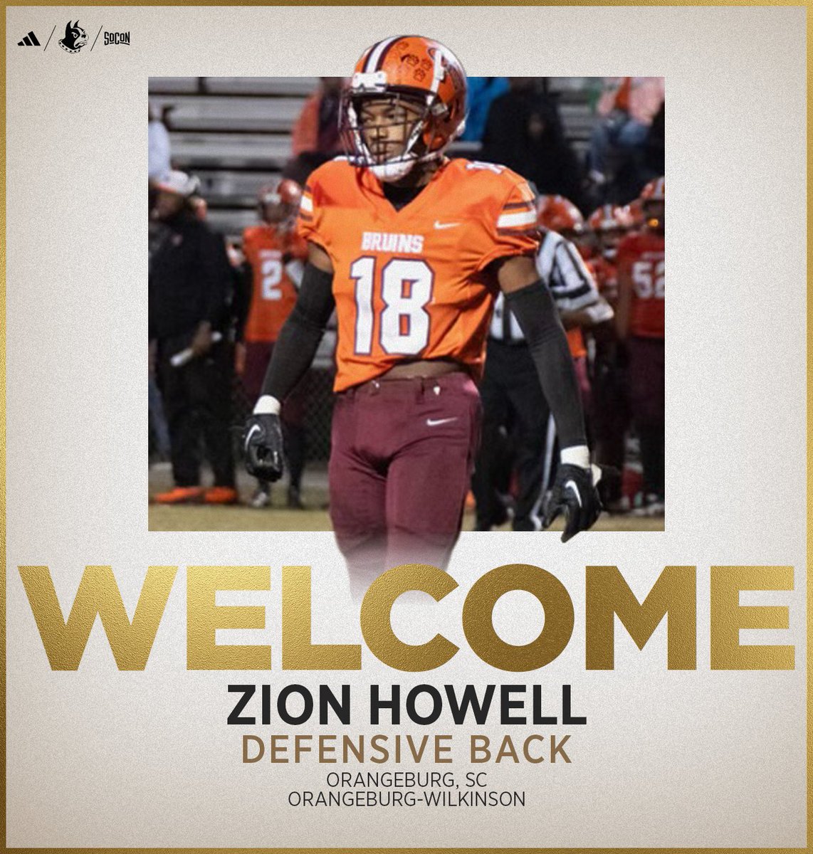 A defensive back from Orangeburg, S.C., please welcome Zion Howell to Wofford !