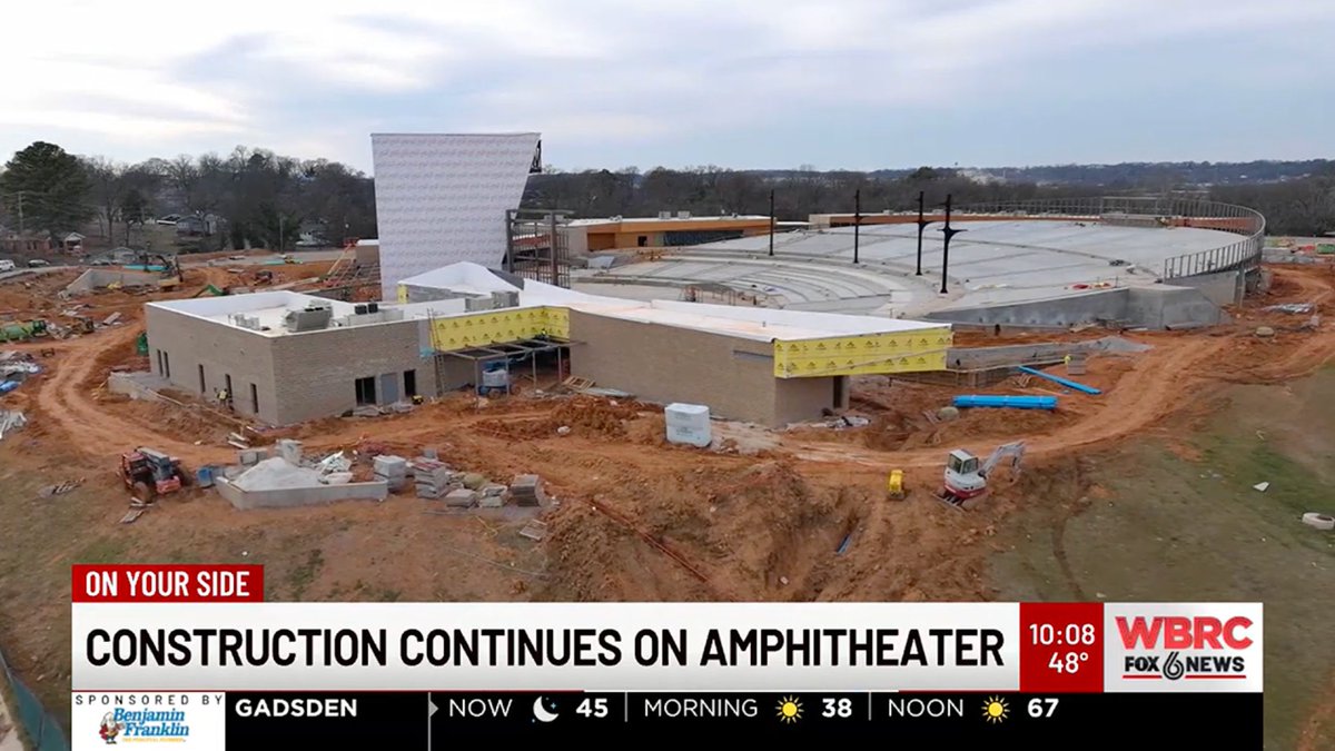 Big moves at Coca-Cola Amphitheater! 💥 We’re gearing up for an electric first season starting June 22 with <a href="/MattRife/">Matt Rife</a>! Huge thanks to <a href="/LaurenHarksen/">Lauren Harksen</a> and <a href="/WBRCnews/">WBRC 6 News</a> for the latest update—Birmingham’s newest stage is coming to life! 🔜 🏗️ 

🎥  livemu.sc/4hBtlvY