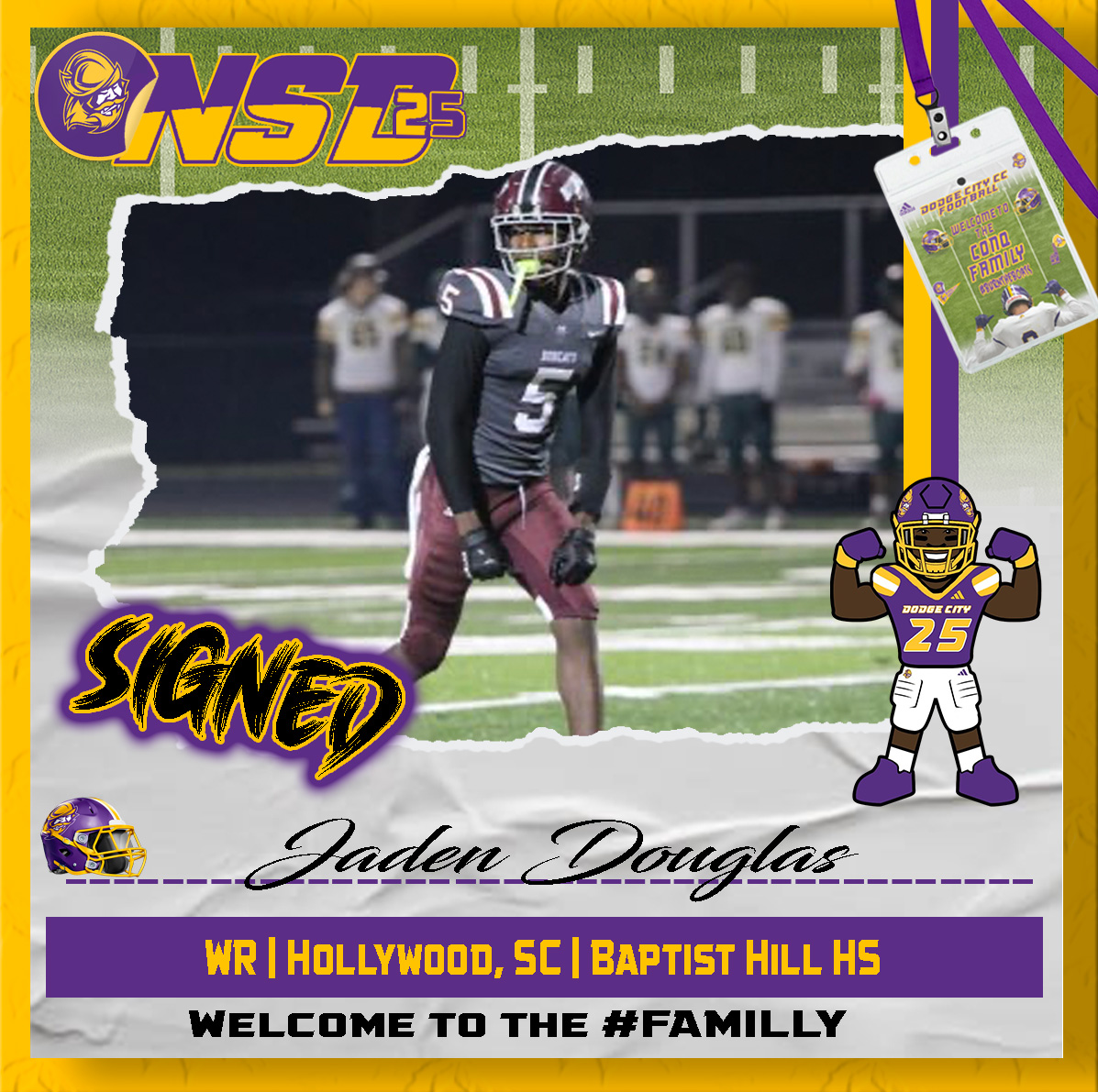 Dodge City CC Conquistadors (@goconqs) on Twitter photo 🏈Football | #GoConqs
✅Signed....Welcome Jaden Douglas (<a href="/D1_Doug2/">Jaden douglas</a>) to the CONQ #FAMILLY
#BurnTheBoats #NSD25 <a href="/GoConqsFB/">Dodge City Football</a> 🏈Football | #GoConqs
✅Signed....Welcome Jaden Douglas (<a href="/D1_Doug2/">Jaden douglas</a>) to the CONQ #FAMILLY
#BurnTheBoats #NSD25 <a href="/GoConqsFB/">Dodge City Football</a>