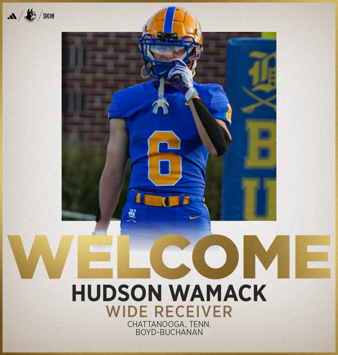 Welcome a wide receiver from Chattanooga, Tenn., Hudson Wamack, to Wofford!