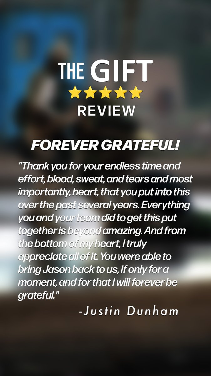 Thank you, JustinDunham!  #thegiftdocumentary #CplJasonDunham #MedalofHonor #MarineCorps #hero #onemancanmakeadofference #warstories  #appleTV #amazonprimevideo