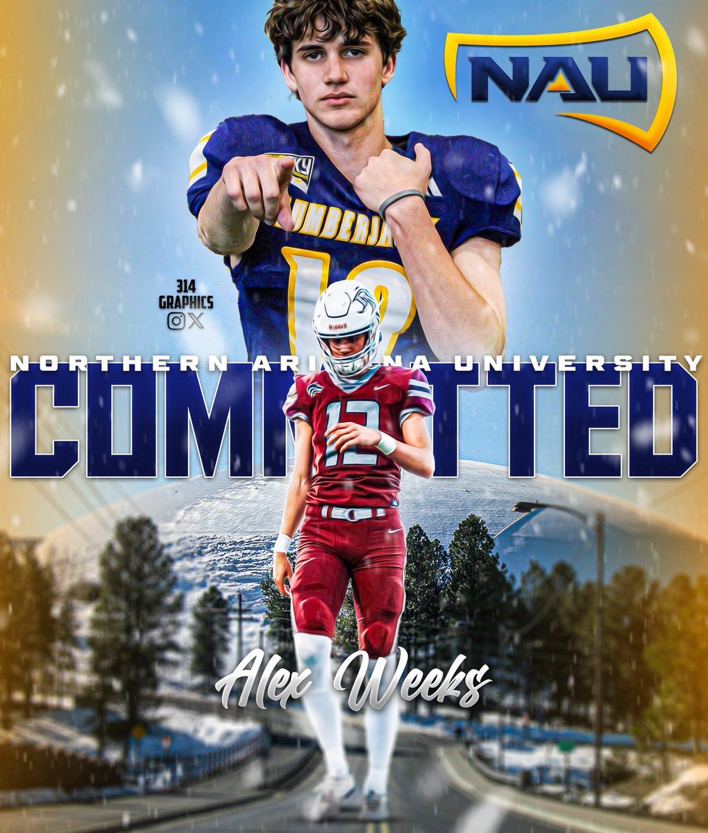 Alex Weeks (@alexweeks2025) on Twitter photo Committed & Signed!! Go Jacks! 🪓🪓
<a href="/NAU_Football/">NAU Football</a> <a href="/CoachRobNAU/">Josh Robinson</a> <a href="/steverausch17/">Rausch Kicking</a> <a href="/Chris_Sailer/">Chris Sailer Kicking</a> <a href="/DMWolvesFB/">Desert Mountain Wolves Football</a> Committed & Signed!! Go Jacks! 🪓🪓
<a href="/NAU_Football/">NAU Football</a> <a href="/CoachRobNAU/">Josh Robinson</a> <a href="/steverausch17/">Rausch Kicking</a> <a href="/Chris_Sailer/">Chris Sailer Kicking</a> <a href="/DMWolvesFB/">Desert Mountain Wolves Football</a>