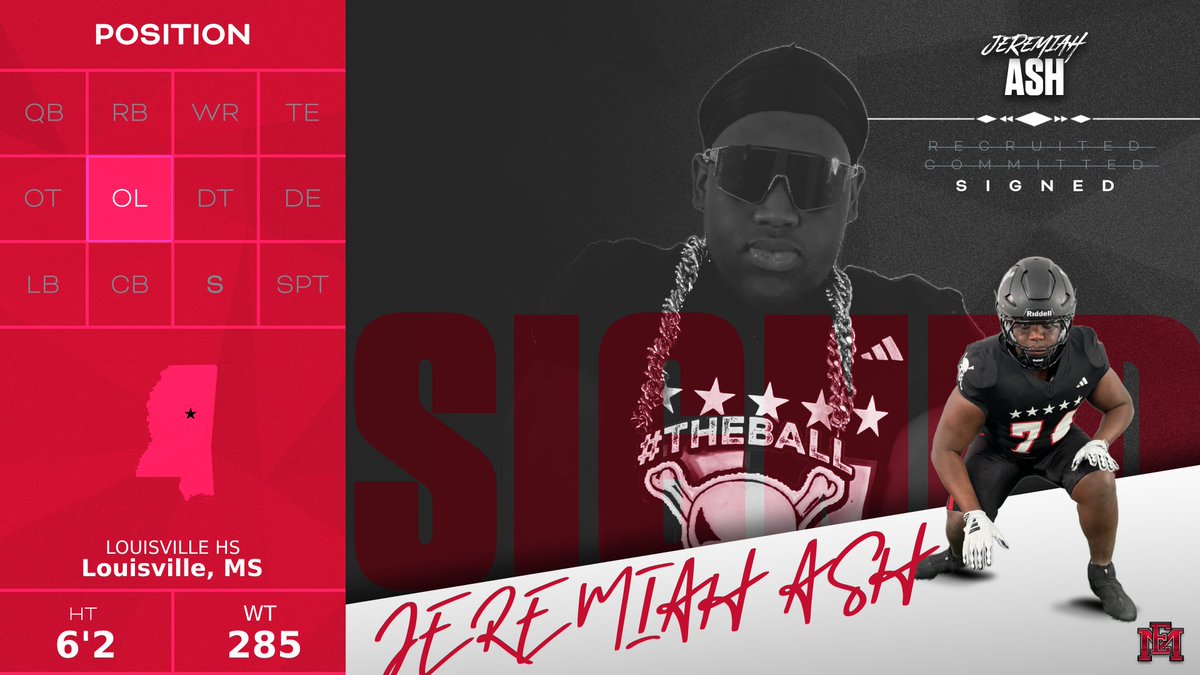 Welcome to the #FAM1LY, Jeremiah Ash!
The OL from Louisville HS was a 2024 Bernard Blackwell North All-Star and named to the MAC Class 4A First Team. #PR1DE
