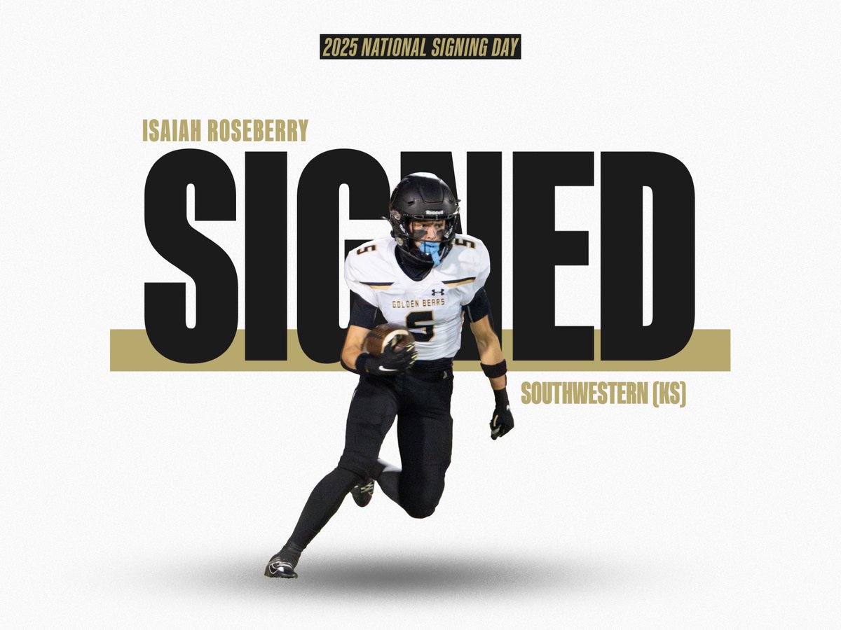 MT. JULIET FOOTBALL (@mjgoldenbearfb) on Twitter photo Up next, <a href="/IsaiahRoseberry/">Isaiah Roseberry</a> inks w/<a href="/buildersports/">Southwestern College Moundbuilders</a>, a powerhouse 11 win squad in Kansas. Zay is ready for the road show; his intensity and tenacious is unmatched & we will miss our QB on D! Bear sightings in Kansas...don't blink or you'll miss this one! Congrats, 5! #Roar24 Up next, <a href="/IsaiahRoseberry/">Isaiah Roseberry</a> inks w/<a href="/buildersports/">Southwestern College Moundbuilders</a>, a powerhouse 11 win squad in Kansas. Zay is ready for the road show; his intensity and tenacious is unmatched & we will miss our QB on D! Bear sightings in Kansas...don't blink or you'll miss this one! Congrats, 5! #Roar24