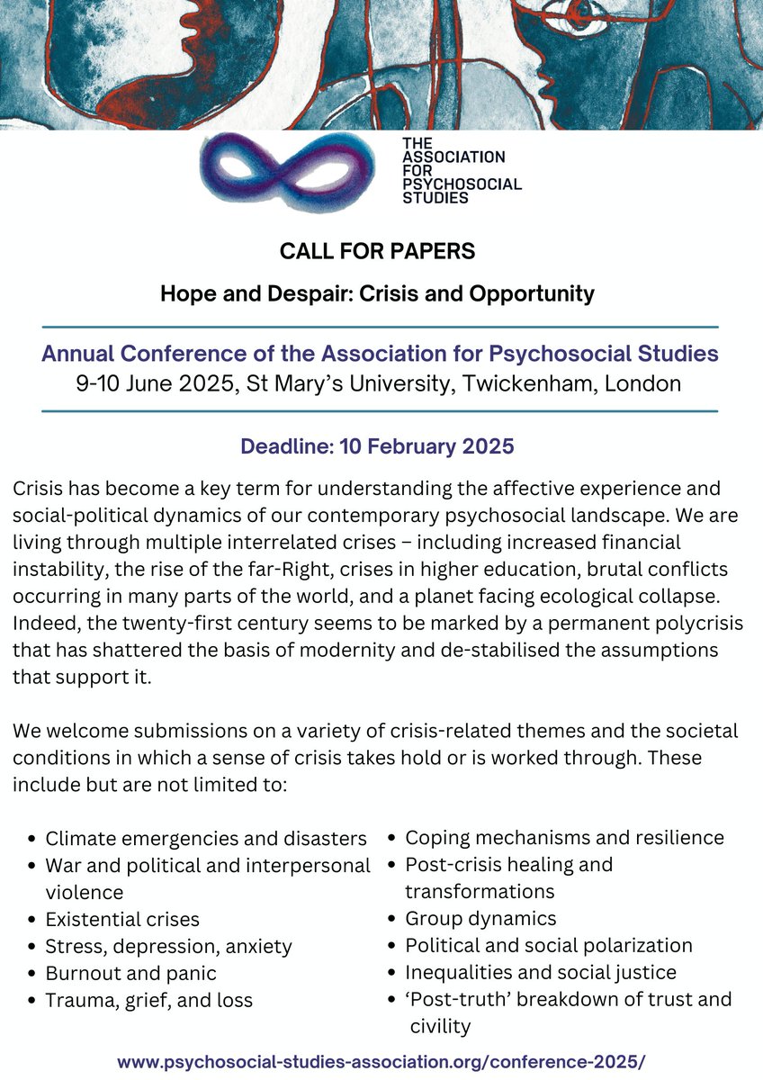rgpsychotherapy's tweet photo. Don't forget to submit your papers for this excellent and friendly conference! Also, a great option for ECR's because of the supportive space it creates and low cost of attendance:  https://t.co/JjUFLfGWGz https://t.co/Gr0NIrKj7D