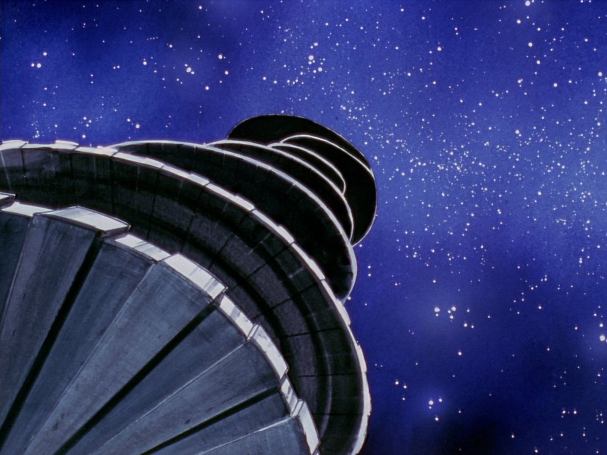 from ep. 25 onwards, this shot of the spiral staircase was shown when utena had to go for duels. from this perspective, the spiral staircase looks somewhat like stacked stones, which is interesting considering the many meanings attached to the practice of stacking stones