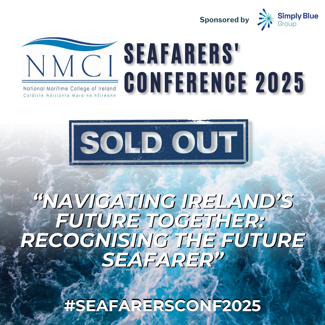 All in-person spots for the NMCI Seafarers’ Conference are sold out! But you can still join us virtually. 🌊
🔹 Register: lnkd.in/eUkmng8d
🔹 Programme: lnkd.in/eNmdeagU
Don’t miss key insights shaping Ireland’s #MaritimeFuture!💡#SeafarersConf2025