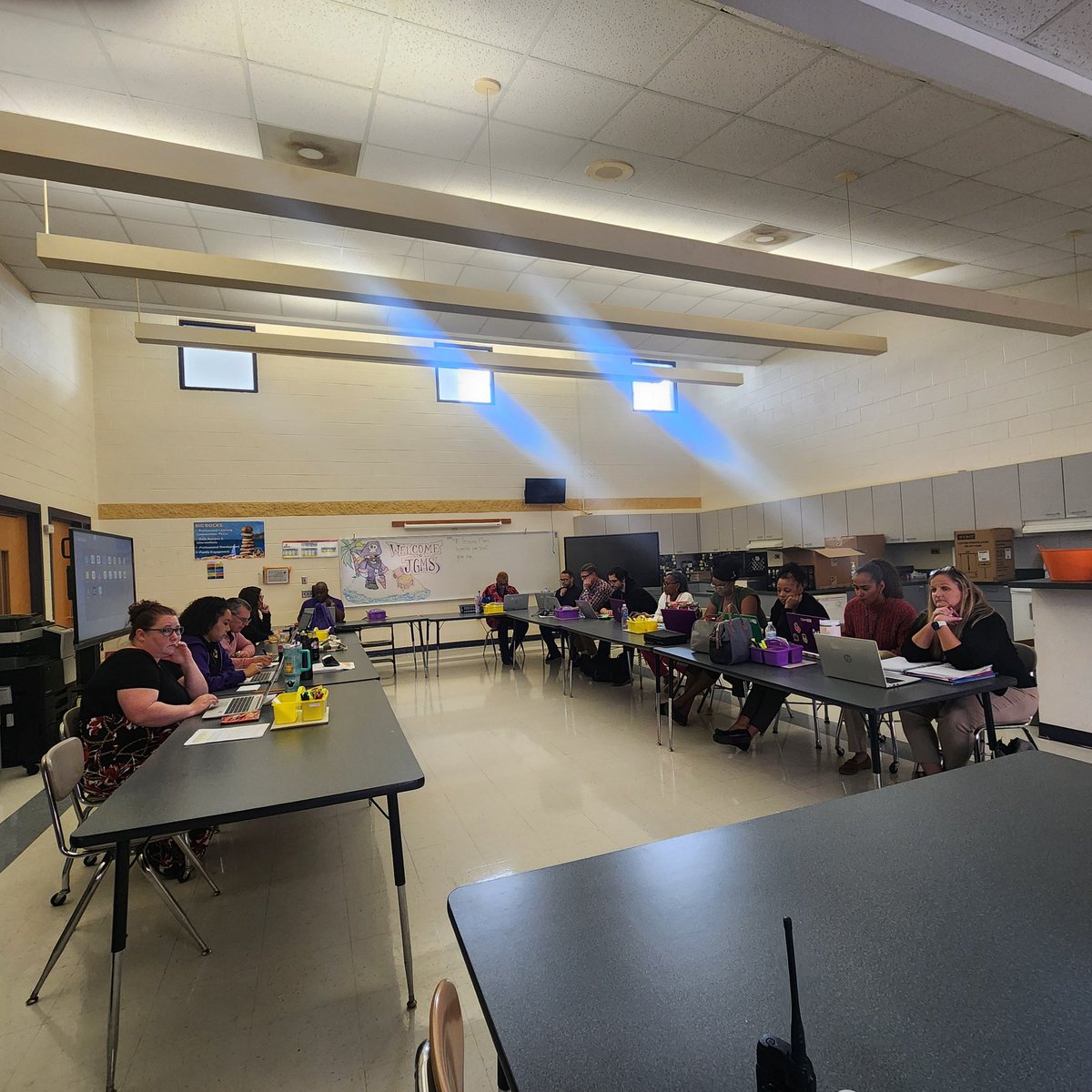 TashaTeaches_11's tweet photo. Day 2! We're at it. The meeting of the minds is in full effect 💜💛. We got this! Digging in the numbers.
@LatreiciaAllen @jgmspirates
#Benchmark2 #actionsteps
#intentional #targeted
#PiratePotential #OneBandOneSound https://t.co/rYg8gDBkbF
