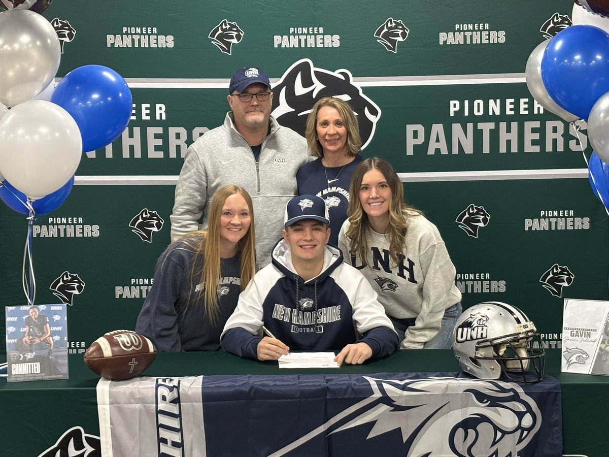 Congratulations to Gavin on signing with UNH today.  Pioneer is so proud of you and can’t wait to see what the future holds!!