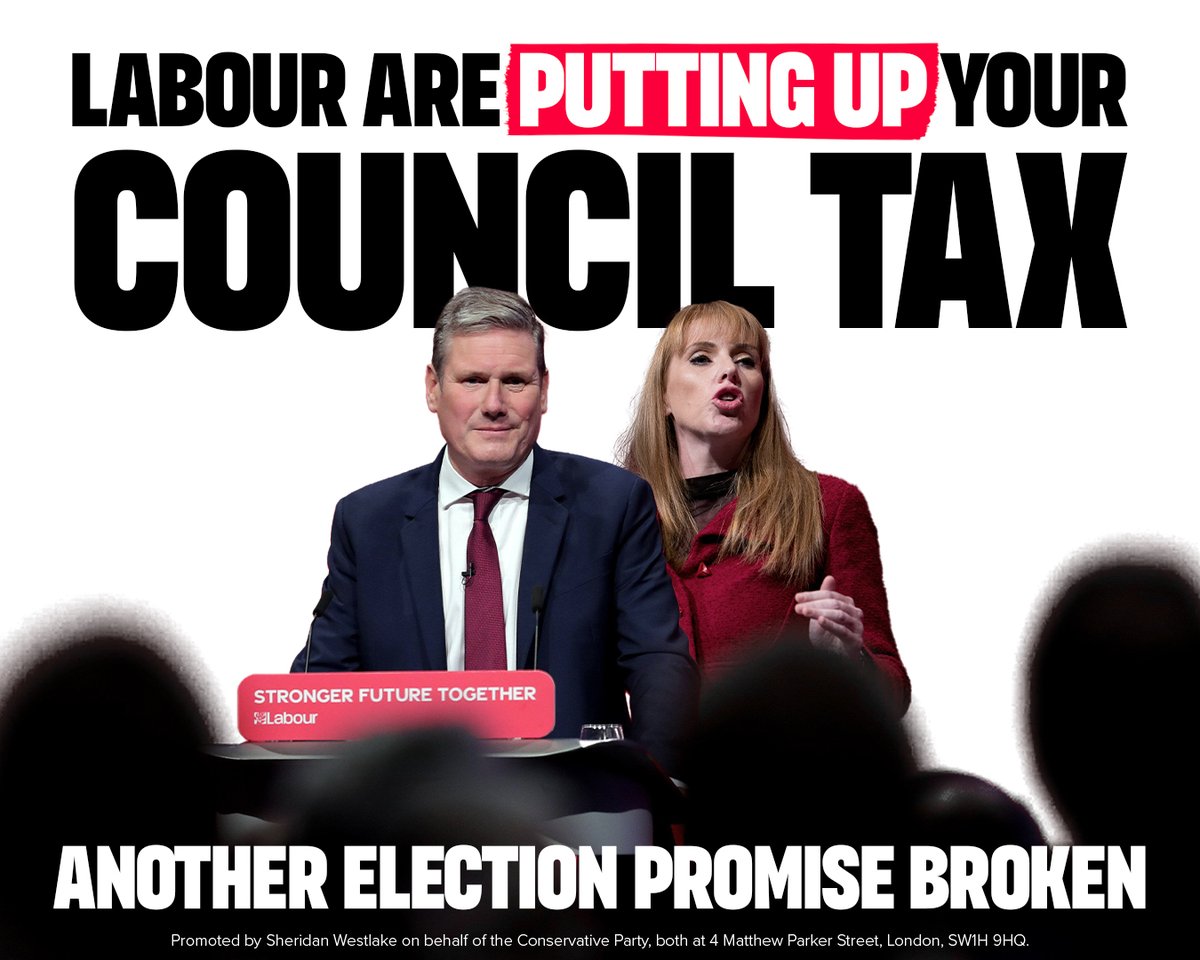 Yet again, working people are going to pay the price for Labour's broken promises.

This country can't afford Keir's Council Tax raid.