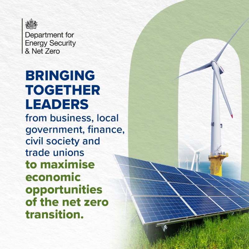 energygovuk's tweet photo. Today we've relaunched the Net Zero Council.

Consisting of leaders in key sectors across civil society, businesses, trade unions &amp; more, the Council will work in partnership with industry leaders to ensure the clean energy transition maximises economic growth and supports jobs.