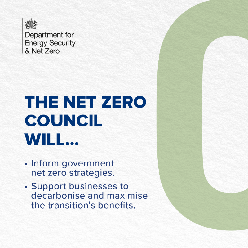 energygovuk's tweet photo. Today we've relaunched the Net Zero Council.

Consisting of leaders in key sectors across civil society, businesses, trade unions &amp; more, the Council will work in partnership with industry leaders to ensure the clean energy transition maximises economic growth and supports jobs.