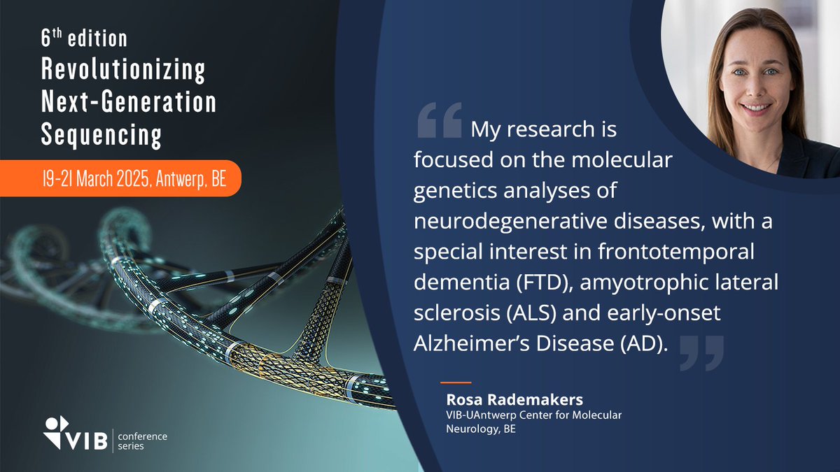 🚨Join us at the 6th edition of Revolutionizing Next-Generation Sequencing 🧬📢
Don't miss the fascinating talk by <a href="/RademakersRosa/">RosaRademakersLab</a> .
🗓️The early bird deadline is today, the 5th of February 
📍 Antwerp, Belgium 
🔗vibbio.tech/47fK6c1 
#RNGS25 #sequencing #multiomics #NGS