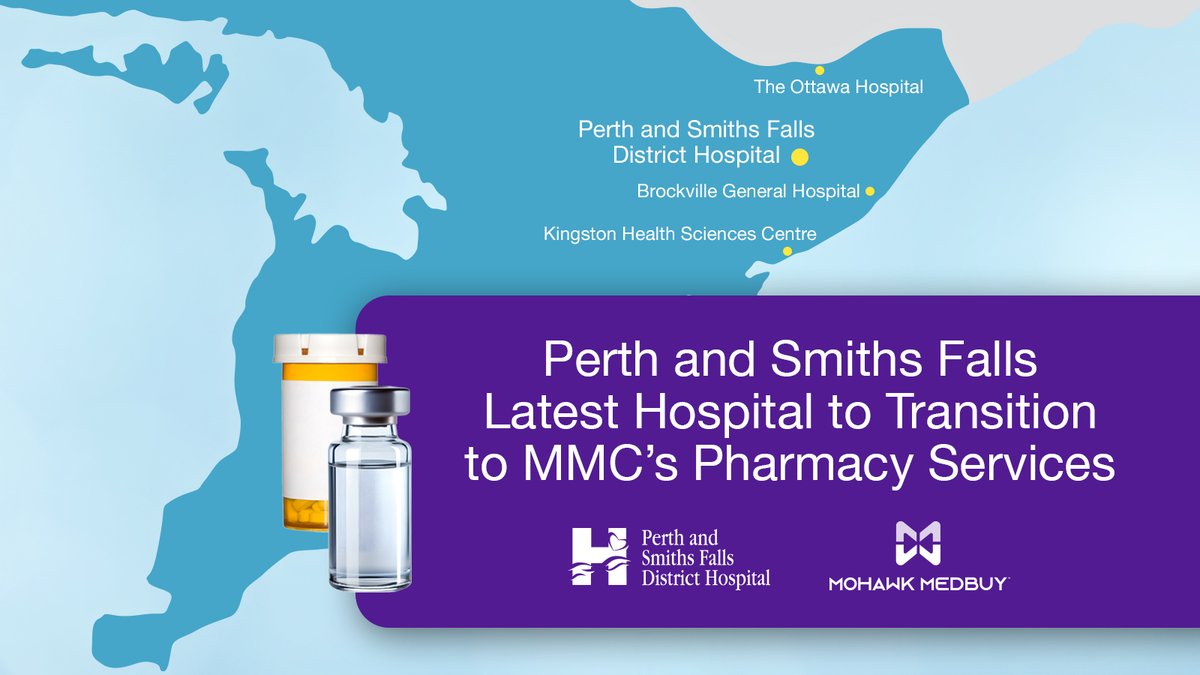 MMC is excited to welcome Perth and Smiths Falls District Hospital to our Pharmacy Services. PSFDH is the latest hospital in Southeastern Ontario to select #MohawkMedbuy to provide sourcing &amp; contract management for its pharmaceuticals. Read more mohawkmedbuy.ca/news_blog/2025…