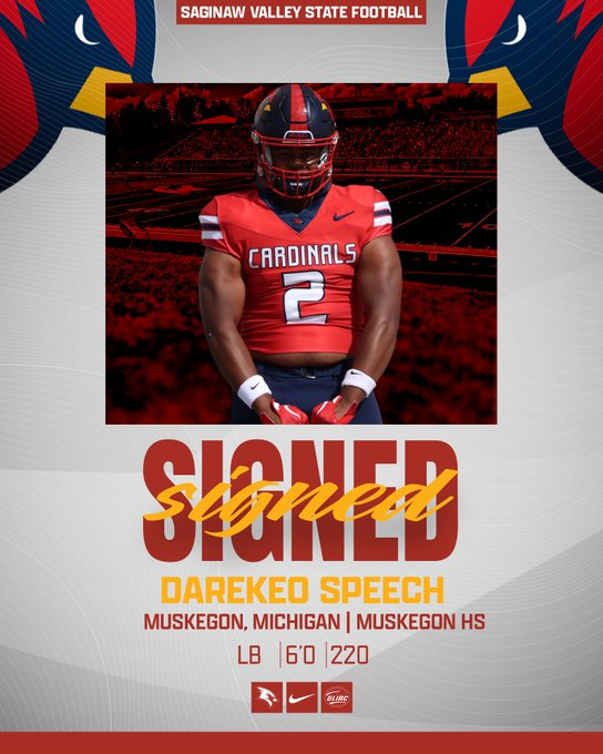 The D Zone (@thed_zone) on Twitter photo Muskegon 2025 MLB Darekeo Speech has signed with Saginaw Valley State
football.thedzone.com/players/dareke…
<a href="/D1_Reek/">Darekeo Speech 2⭐️</a> <a href="/OnMuskegon/">On Muskegon</a> <a href="/svsu_football/">SVSU Football</a> Muskegon 2025 MLB Darekeo Speech has signed with Saginaw Valley State
football.thedzone.com/players/dareke…
<a href="/D1_Reek/">Darekeo Speech 2⭐️</a> <a href="/OnMuskegon/">On Muskegon</a> <a href="/svsu_football/">SVSU Football</a>