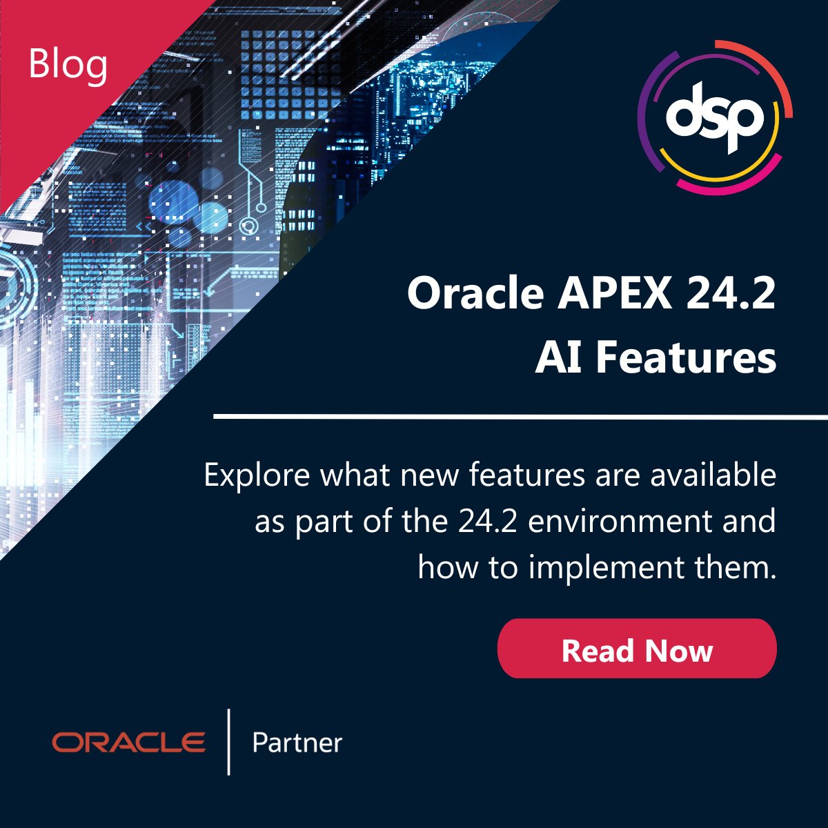 dsp_uk's tweet photo. Oracle APEX 24.2 has expanded on AI integration within the development tools, and new features are available as part of the 24.2 environment.

Explore how these features can enhance your APEX applications: https://t.co/5ssoCufoe8

#OracleAPEX #OraclePartner #APEX #orclapex #AI https://t.co/S8zxNjHEmh