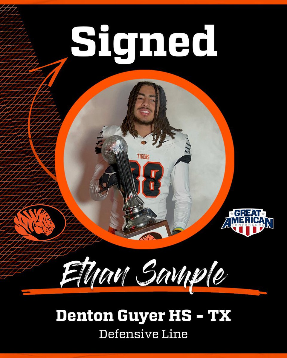 ECU Tigers Football (@ecutigersfb) on Twitter photo Ethan Sample, welcome to Tiger Nation! 🐅
Denton Guyer HS - TX
Defensive Line
#BeTheStandard #TheHardway <a href="/EthanSample21/">Ethan Sample</a> Ethan Sample, welcome to Tiger Nation! 🐅
Denton Guyer HS - TX
Defensive Line
#BeTheStandard #TheHardway <a href="/EthanSample21/">Ethan Sample</a>
