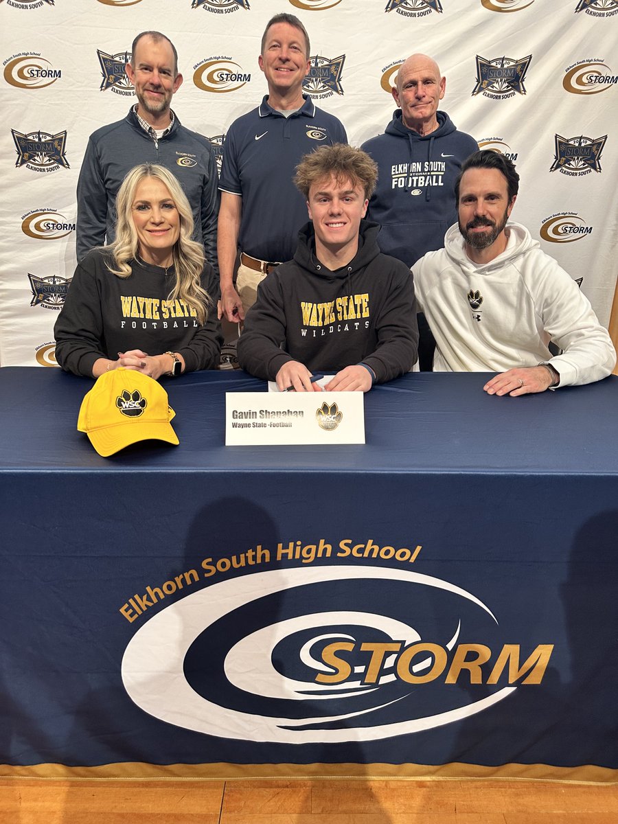 Elkhorn South Football (@elkhornsouthfb) on Twitter photo Congratulations to <a href="/GavinShanahan24/">Gavin Shanahan</a> on signing his letter of intent to join <a href="/WayneStFootball/">Wayne State Football</a>! #RollStorm 🏈⚡️ Congratulations to <a href="/GavinShanahan24/">Gavin Shanahan</a> on signing his letter of intent to join <a href="/WayneStFootball/">Wayne State Football</a>! #RollStorm 🏈⚡️