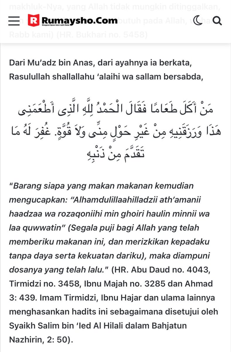aksarabetawi's tweet photo. @tanyakanrl Tau gak kalau kita selesai makan baca doa ini dosa kita yg lalu bisa di ampuni, semoga bermanfaat ilmunya

Sumber https://t.co/kEgOhwg5sQ https://t.co/iNUcGf3FBY