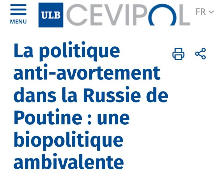 mona_claro's tweet image. Je présenterai le résultat de cette recherche en cours sur l'avortement en Russie le 3 avril à l'ULB, de 11h à 13h. Abstract & infos pratiques ici : cevipol.phisoc.ulb.be/fr/la-politiqu…