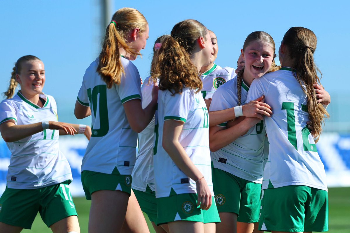 IrelandFootball's tweet photo. A 3-2 victory for our WU17’s against Hungary today in Spain ☀️

Lauren Bowe (2) and Madison McGuane got on the scoresheet to deliver the win 💪

The squad will face Hungary again this Saturday in a second international friendly 👌

📷 Gerry Scully | #COYGIG | #IRLWU17 https://t.co/nKNqUd98pl
