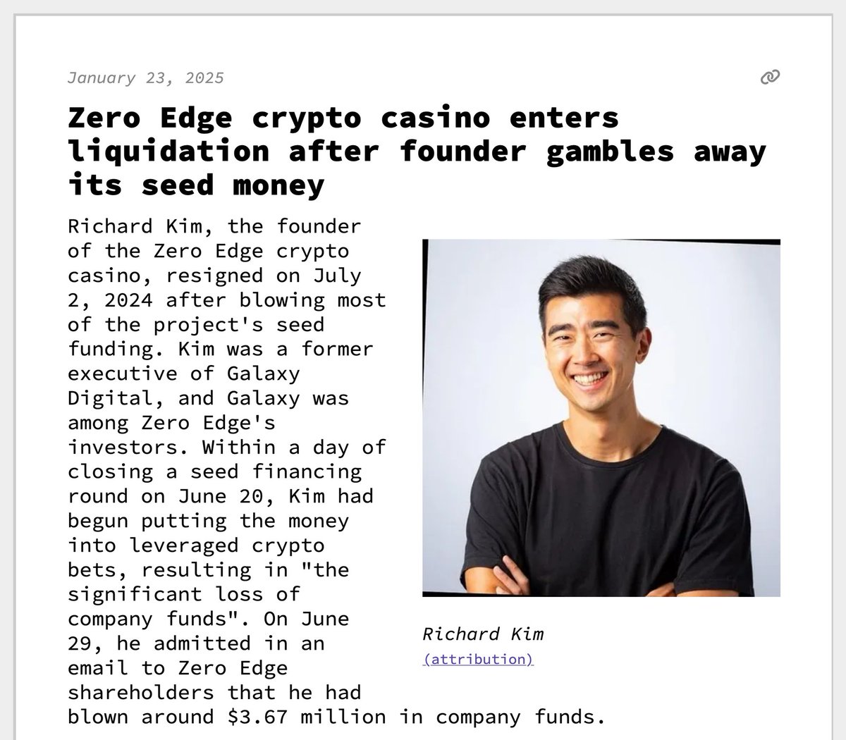 Zero Edge crypto casino enters liquidation after founder gambles away its  seed money January 23, 2025