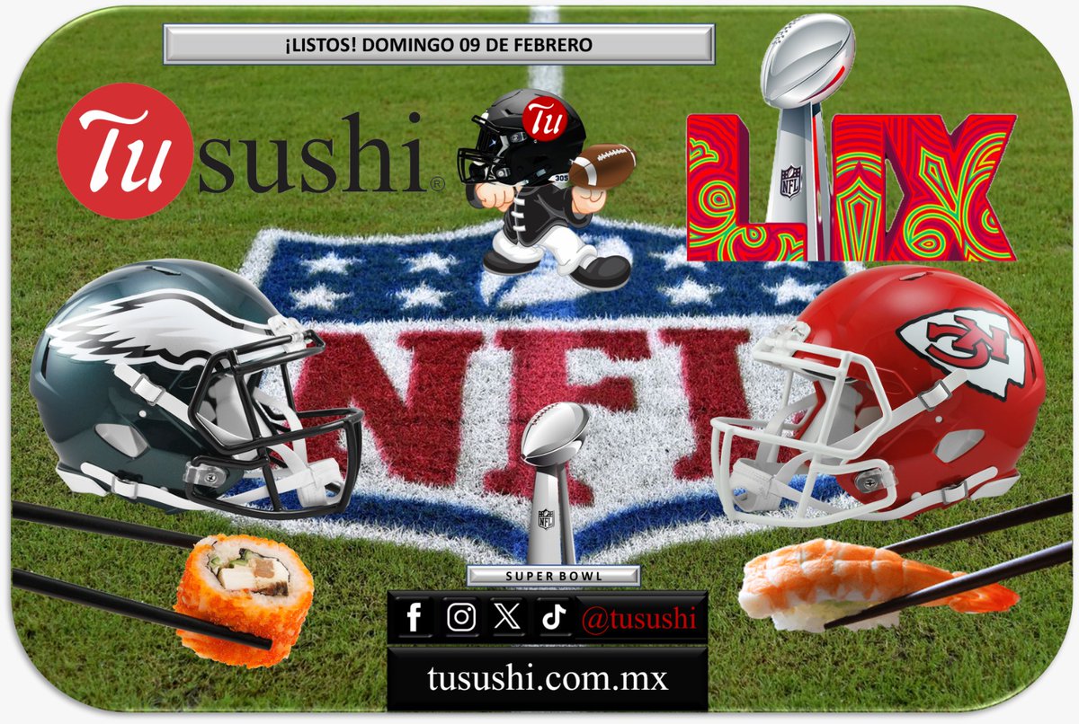 Estamos listos!! 🏈👋🏼😎 #tusushi #elmejorrollo