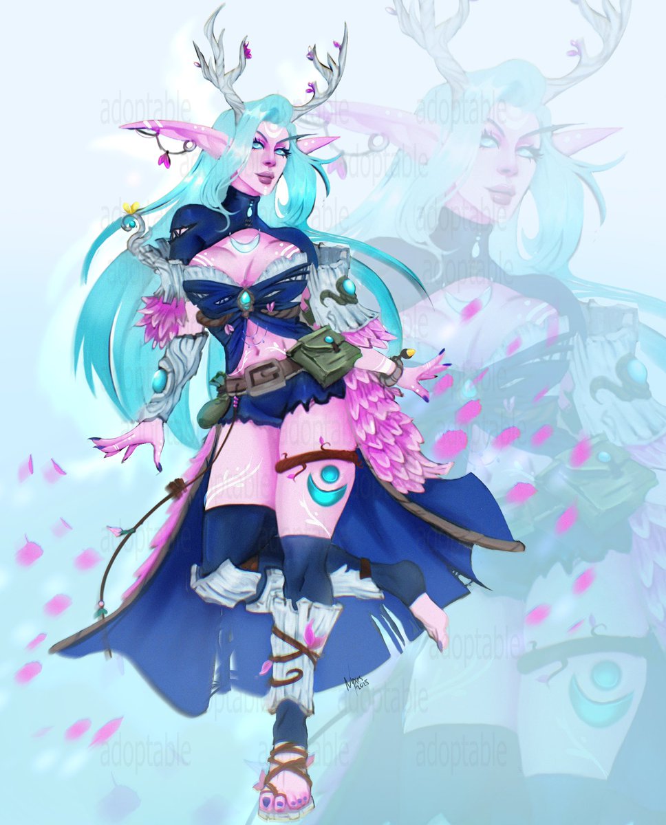 🍃Spring is almost here!🍃

Adoptable going up!
Sb : €165
Inc : €10
AB: €280 includes portrait and small adjustments available 

Dms are open. Payment plan available for AB. Payment through PayPal or ko-fi donate button.

48hrs for last bid

#adoptable #worldofwarcraft #art