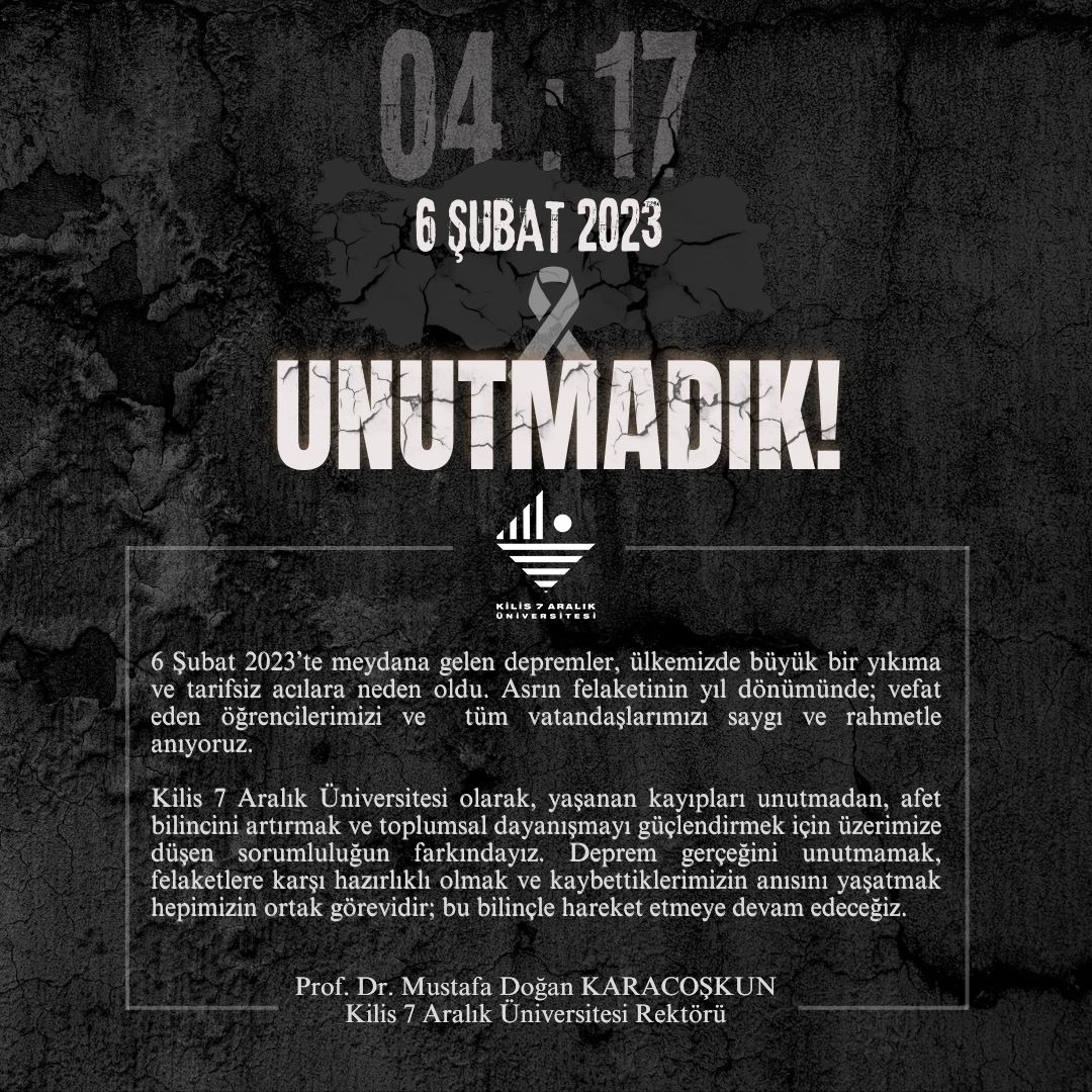 Kilis 7 Aralık Üniversitesi (KİYÜ) (@kilis7aralikuni) on Twitter photo 