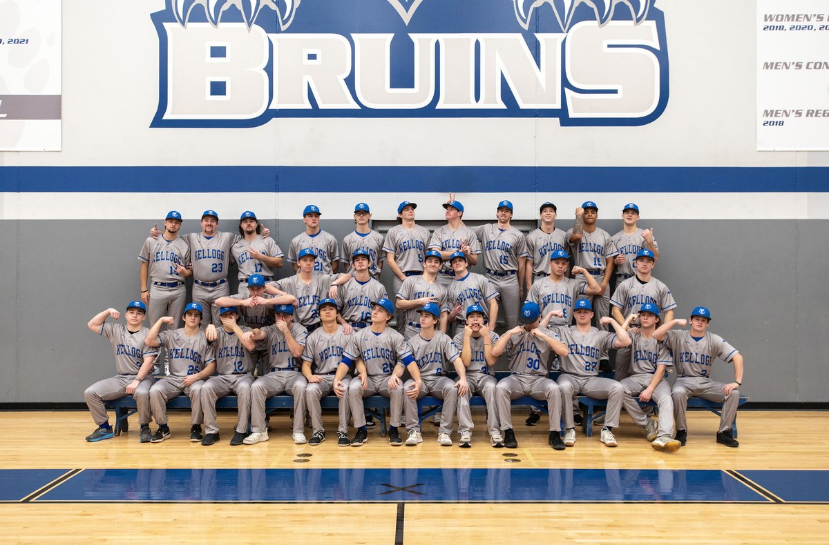 Kellogg_CC's tweet image. See team and individual photos of our 2024-25 #KCCBaseball team in our gallery at facebook.com/media/set/?van…. Go Bruins! @BaseballKellogg @KelloggBruins