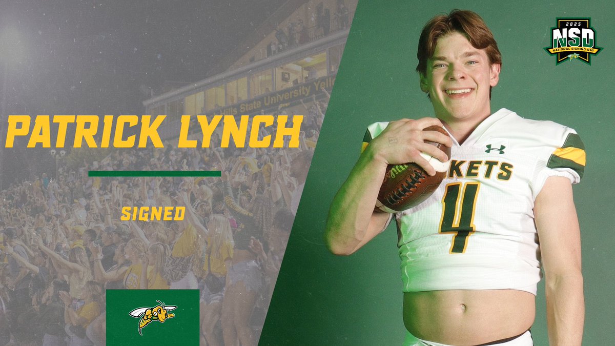 BHSU Football (@bhsufb) on Twitter photo Welcome to The Hills, Patrick Lynch! π²π
π | Gillette, Wyoming
π | Campbell County High School
π | Defensive Back
π | 5'11"
βοΈ | 190
π± | <a href="/PatrickLynch40/">Patrick Lynch</a>
#NSD25 #PlayInTheHills25 #WEoverME Welcome to The Hills, Patrick Lynch! π²π
π | Gillette, Wyoming
π | Campbell County High School
π | Defensive Back
π | 5'11"
βοΈ | 190
π± | <a href="/PatrickLynch40/">Patrick Lynch</a>
#NSD25 #PlayInTheHills25 #WEoverME