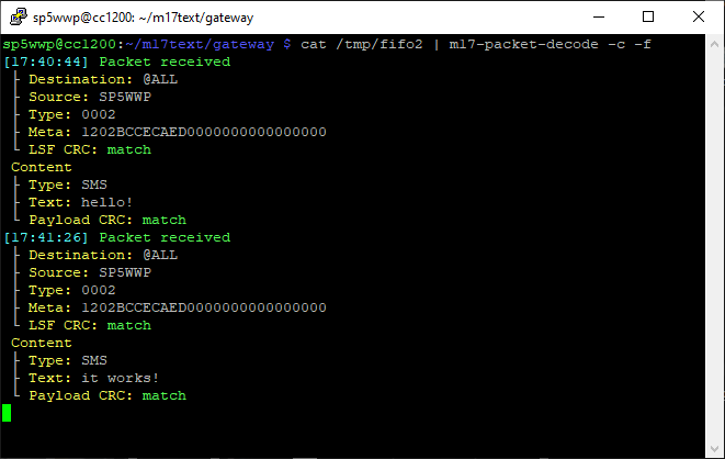 m17_project's tweet photo. Successful M17 packet transmission: Nokia 3310 -> CC1200 hotspot. The message was successfully passed to a reflector through a UDP packet. Big shout-out to Tom N7TAE and Jim N1ADJ for making this possible!
^SP5WWP https://t.co/TOYJHPr7L8