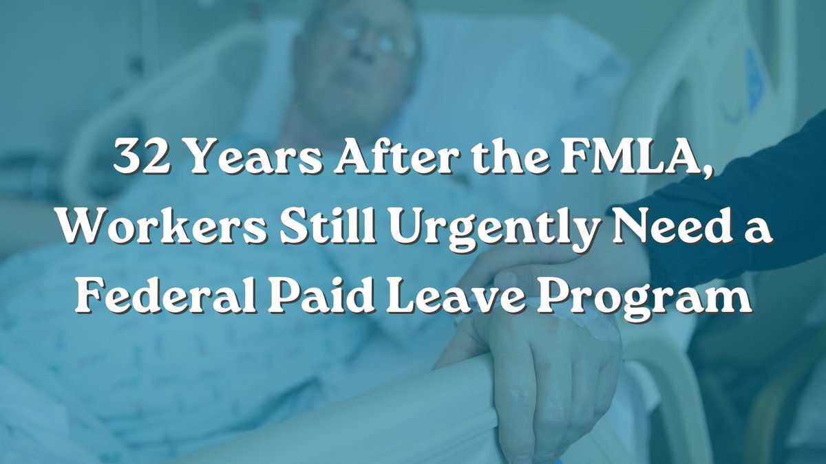 Today marks 32 years of the Family and Medical Leave Act (FMLA). While this law has protected millions of workers' livelihoods by providing unpaid, job-protected leave, the U.S. still urgently needs a PAID family and medical leave program. abetterbalance.org/32-years-after…