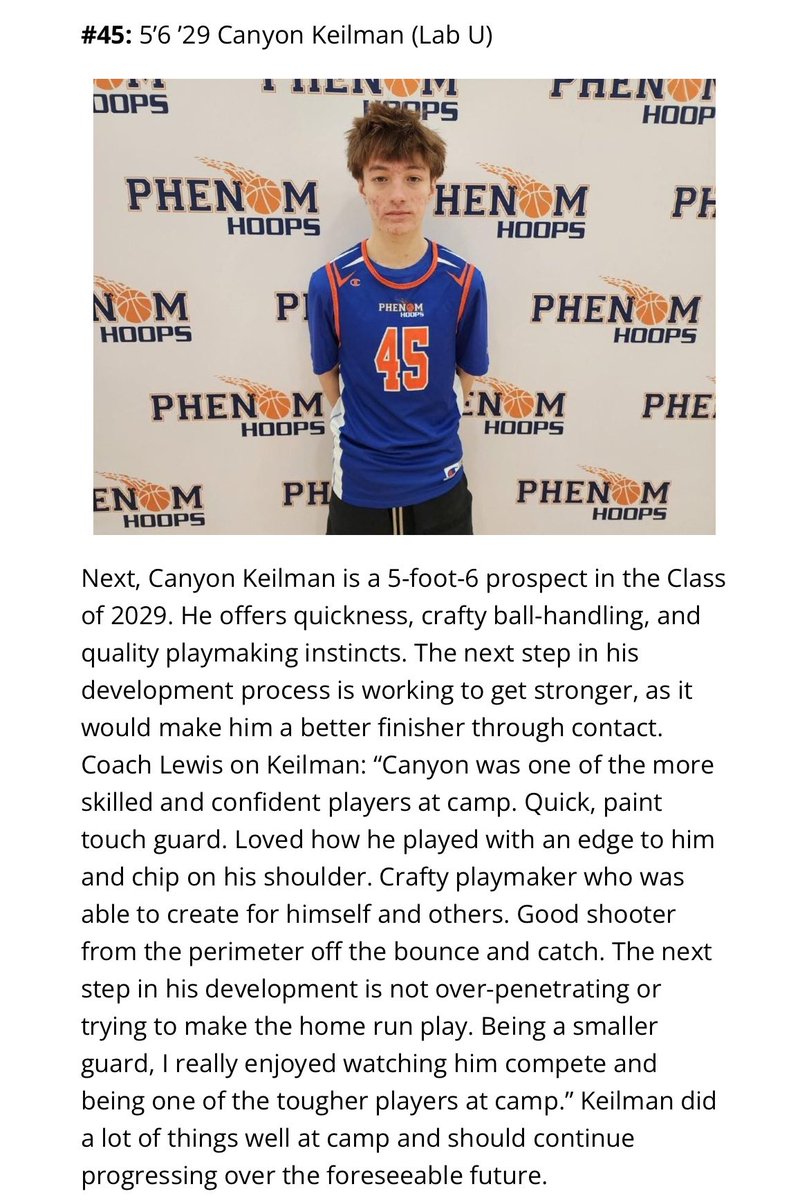 Phenom Hoops camp evaluation 
Thank you for the opportunity <a href="/Phenom_Hoops/">Phenom Hoop Report</a>