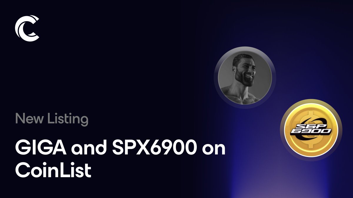 New listings: $GIGA &amp; $SPX

Open to ALL users — including those in the U.S. 🇺🇸

Stop trading and believe in something.

➡️ coinlist.co/wallets