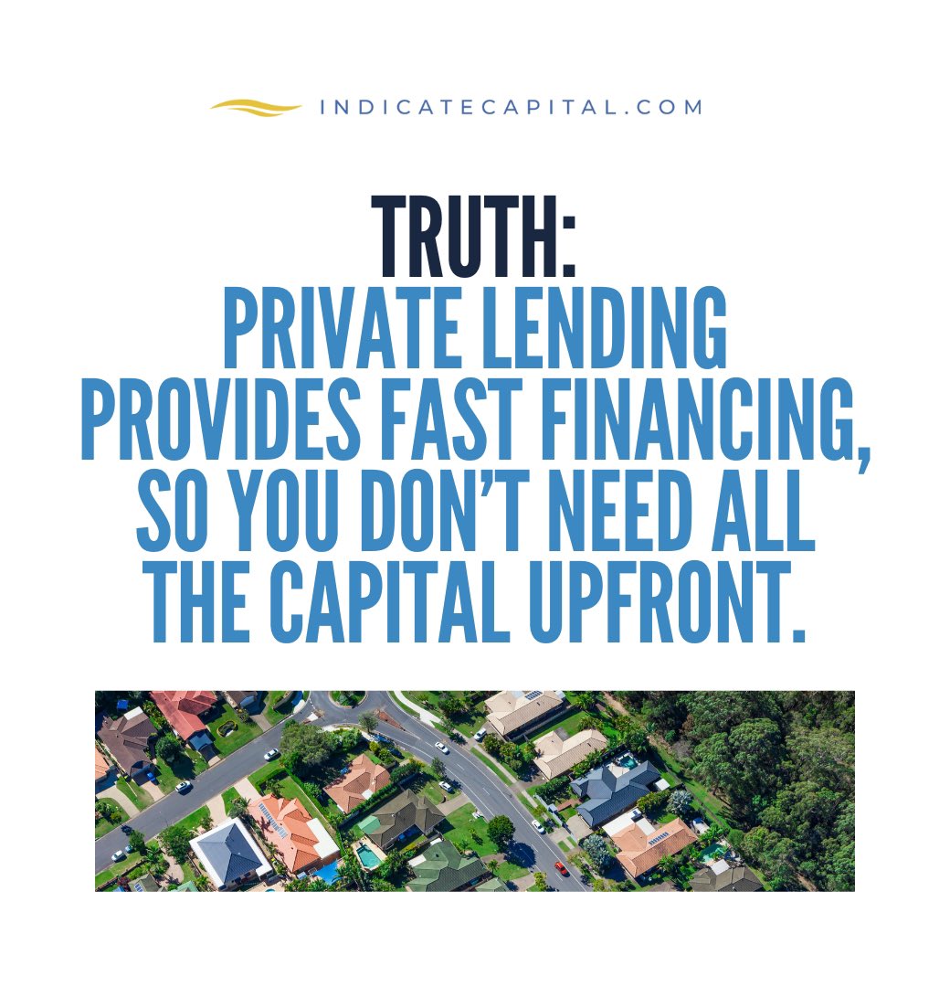 New to real estate investing? Private lending makes it easier to break in—fast approvals, flexible terms &amp; no perfect credit required. Don’t let myths hold you back. Your first investment is closer than you think! 🏡💰 #PrivateLending #RealEstateInvesting #IndicateCapital