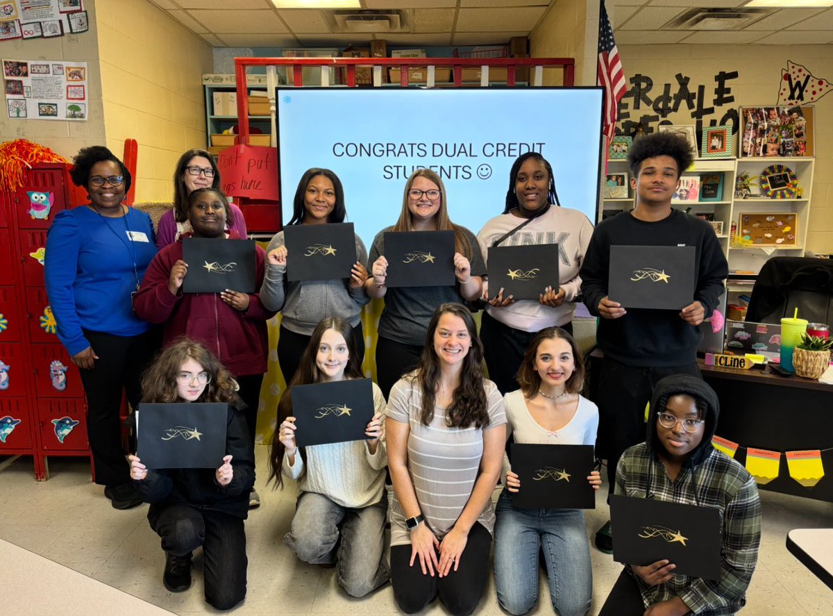 Congratulations to Ms. Cline’s 4th period class for earning a Dual Credit with Tennessee State University in Child Development! Way to go Warriors❤️💛