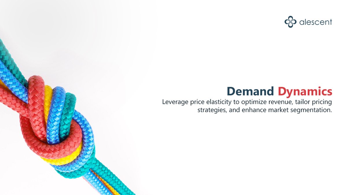 Alescent's tweet image. Optimize your pricing strategy by understanding Price Elasticity of Demand (PED) with Alescent. Align prices with consumer behavior for maximum profitability!

#BusinessStrategy #PricingOptimization #MarketSegmentation