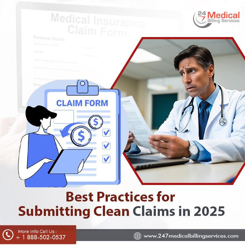 247MBServices's tweet image. Best Practices for Submitting Clean Claims in 2025:

1. Verify patient &amp;amp; insurance info.
2. Double-check codes.
3. Follow payer guidelines.
4. Submit claims promptly.
5. Automate error checks.

#MedicalBilling #CleanClaims #247MBS