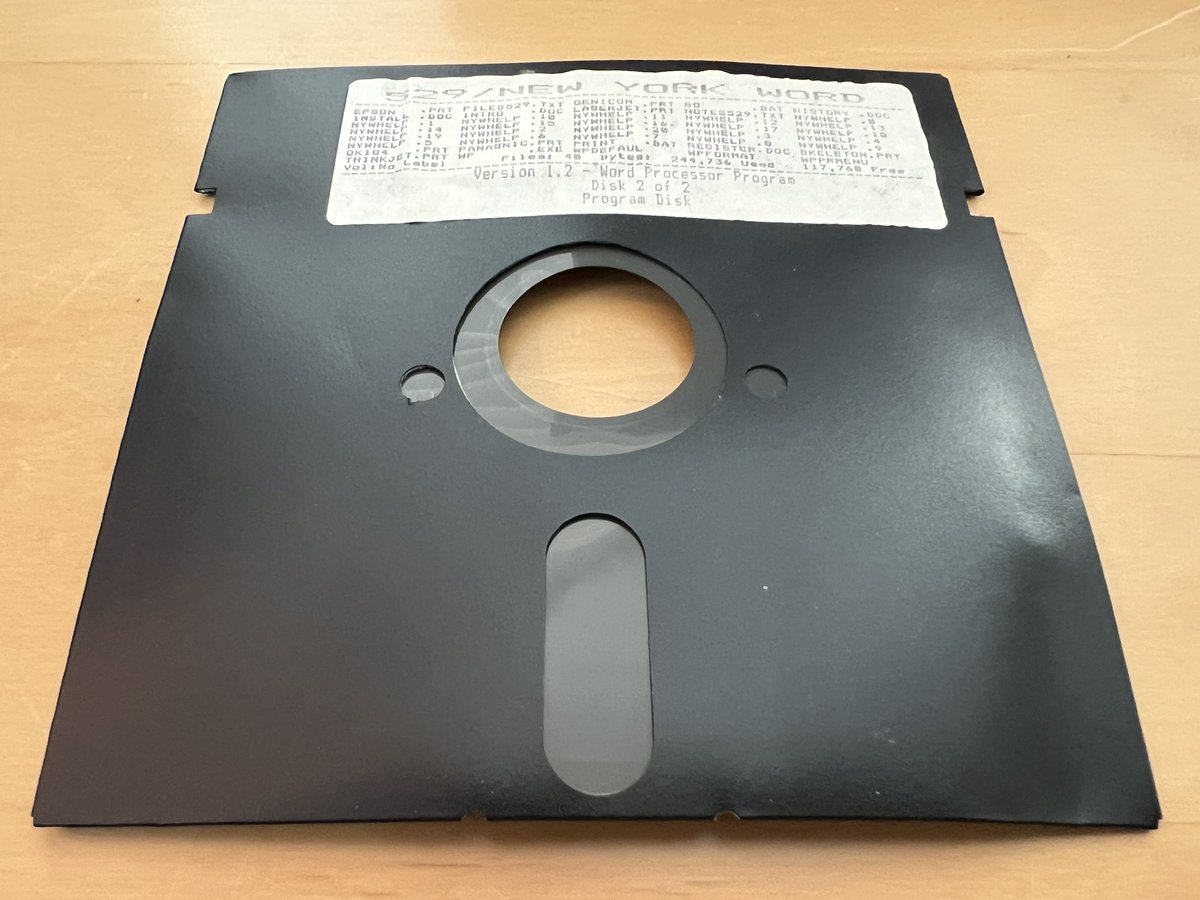 5.25 floppies can be surprisingly reliable, even when not properly stored. The first disk pictured was perfectly readable. I have my doubts about the second though (I have not mustered the courage to try).