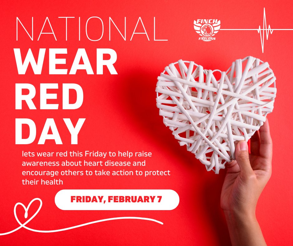In honor of American Heart Association awareness, lets wear RED this Friday!